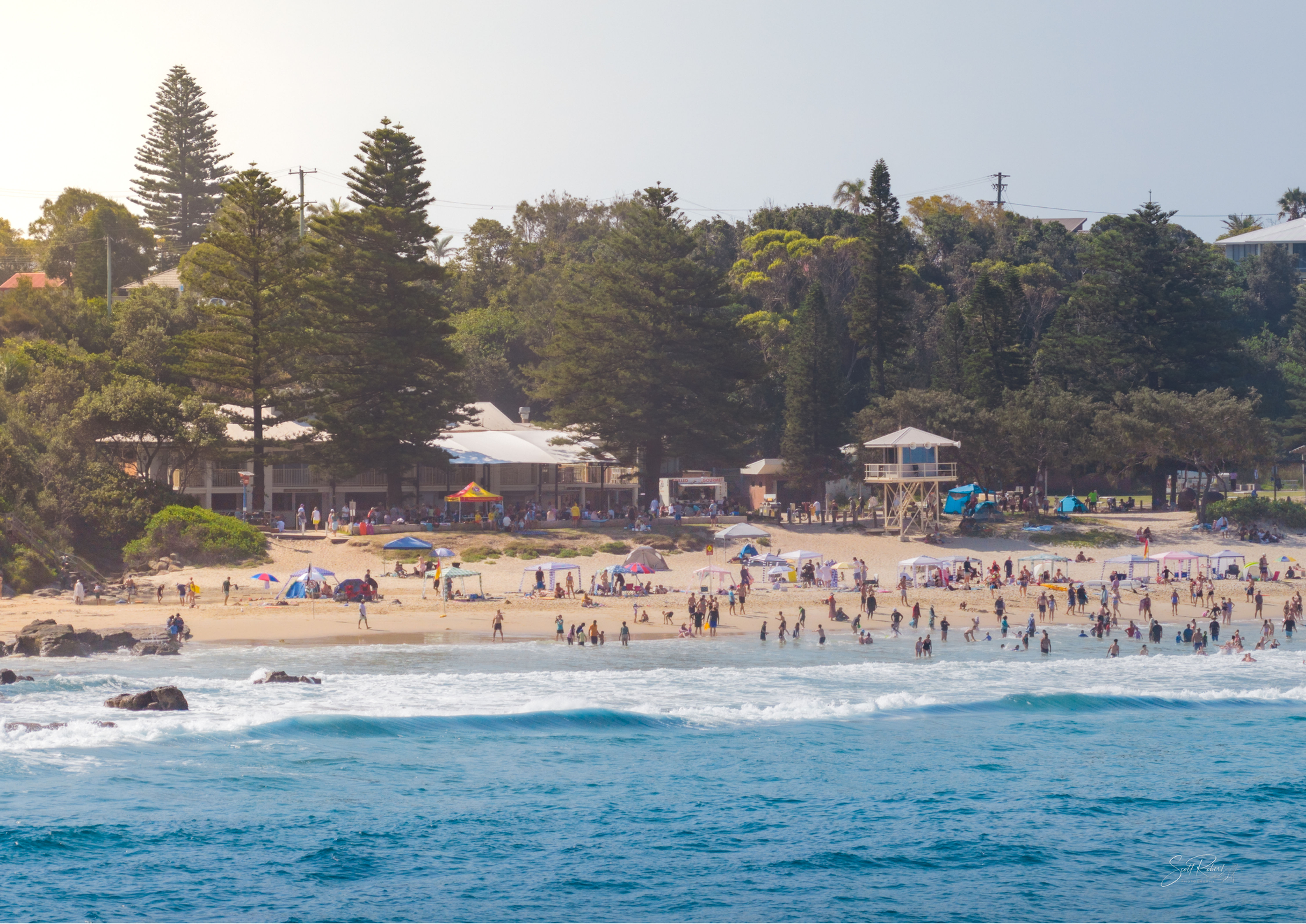 Long Weekend - Caves Beach Coastal Art Print