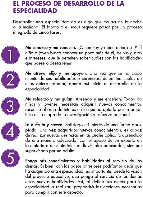 El proceso de desarrollo deuna especiali