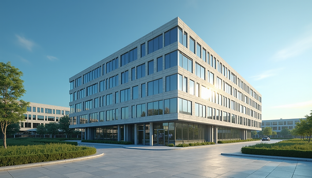 Modern office building on sunny day