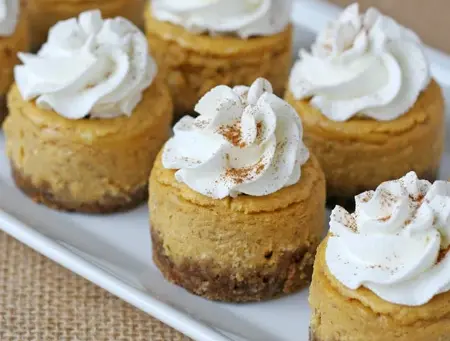 Mini Pumpkin Cheesecakes