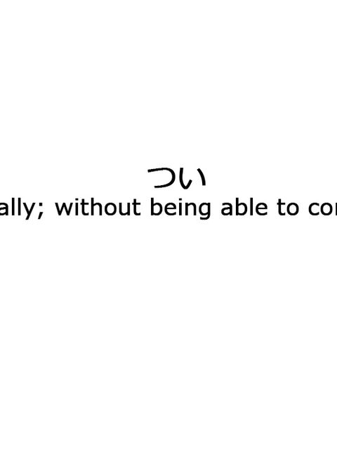 JLPT Taisaku 90#つい