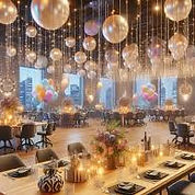 ceiling florals wedding