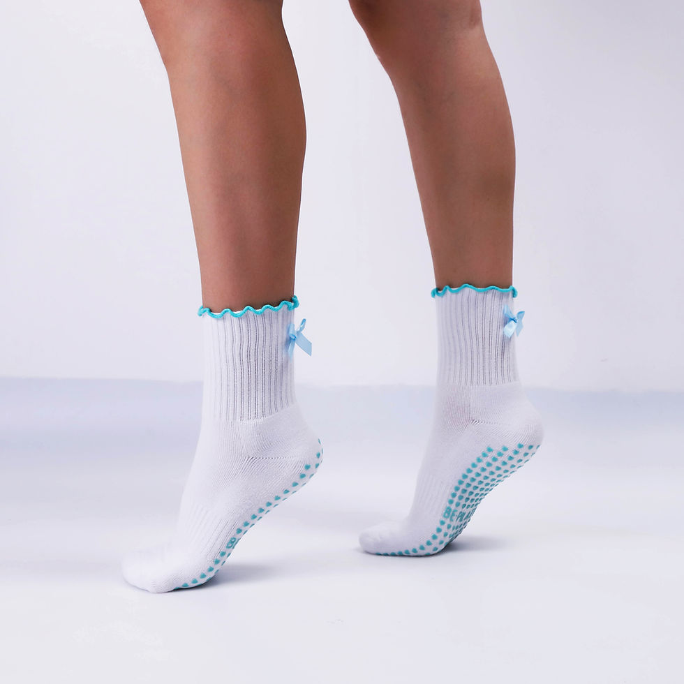 Miniatura: Calcetines antideslizantes de pilates Be Princess - Azul Tiffany