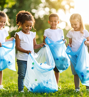 Firefly_children recycling bottles in plastic bags 957747.jpg