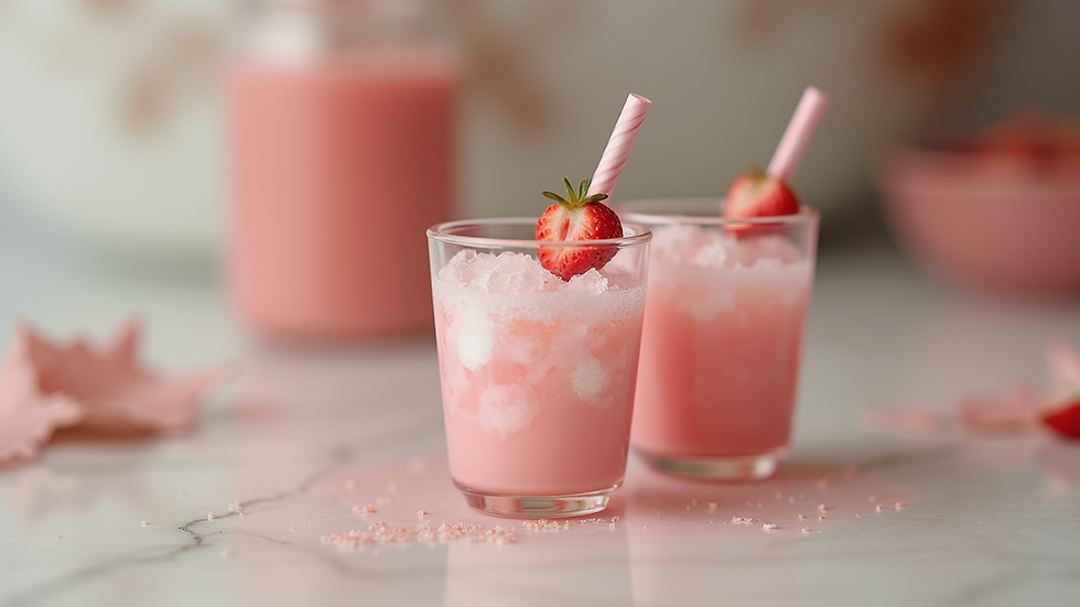 Eye-level view of artisan painting tiny pink milkshake earrings