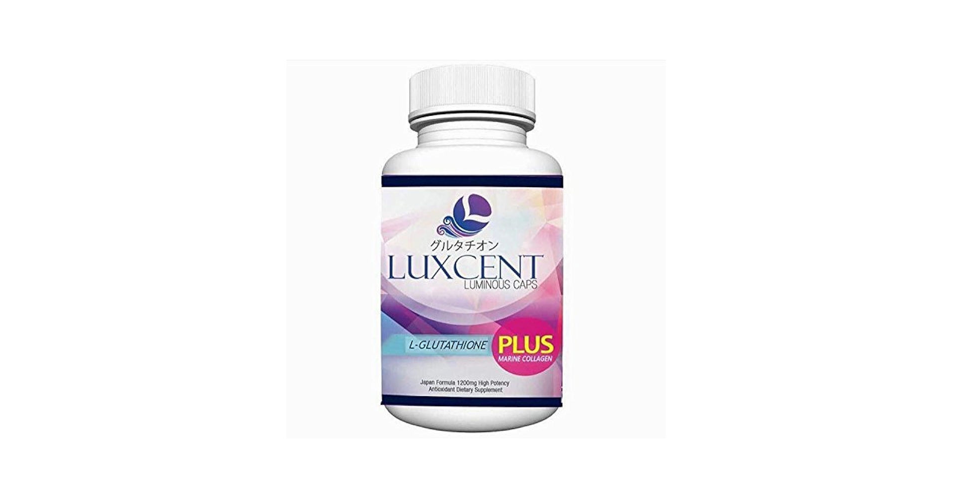 Luxcent Luminous Caps L-Glutathione 60 Capsules NEW & IMPROVED 1800mg