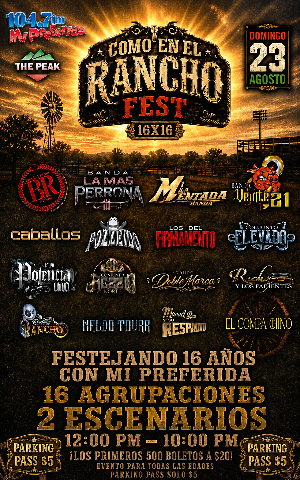 COMO EN EL RANCHO FEST 16X16
