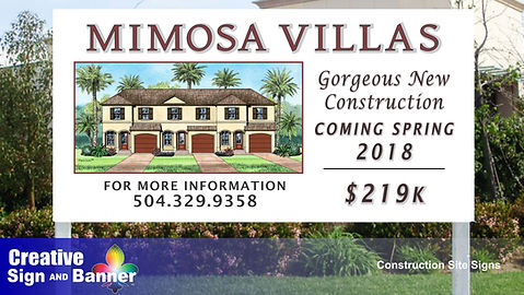 118 Construction Real Estate Sign by Cre