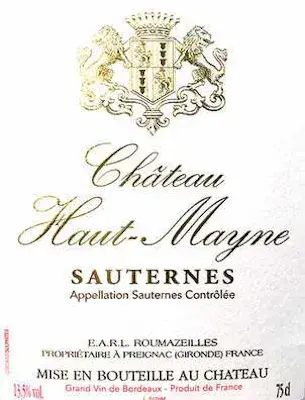 Cht. Haut Mayne Sweet Sauternes
