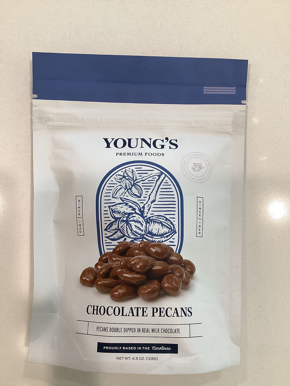 Young's Double Dipped Chocolate Pecans Pouches - 4.5oz