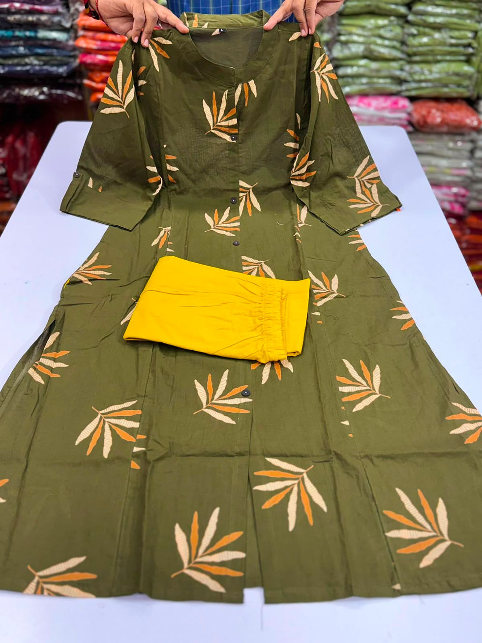 Women’s Premium Midnight green Floral Co-Ord Set with Pink Floral Print