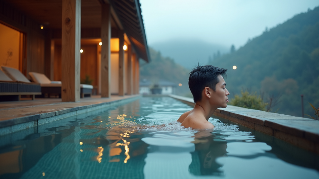 Eye-level view of Jozankei Onsen