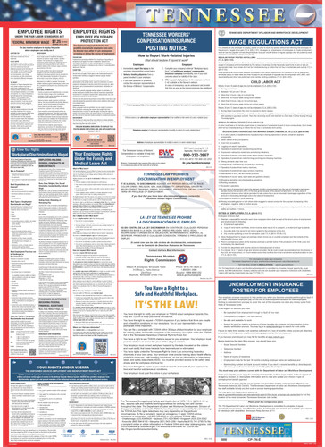 Tennessee Labor Law Poster State Federal Combo American Compliance