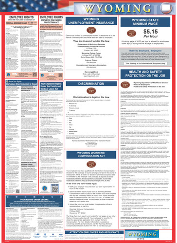 Wyoming Labor Law Poster State Federal Combo American Compliance