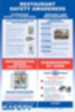 Restaurant Safety Awareness Combination Poster, Food Safety, Restaurant Safety