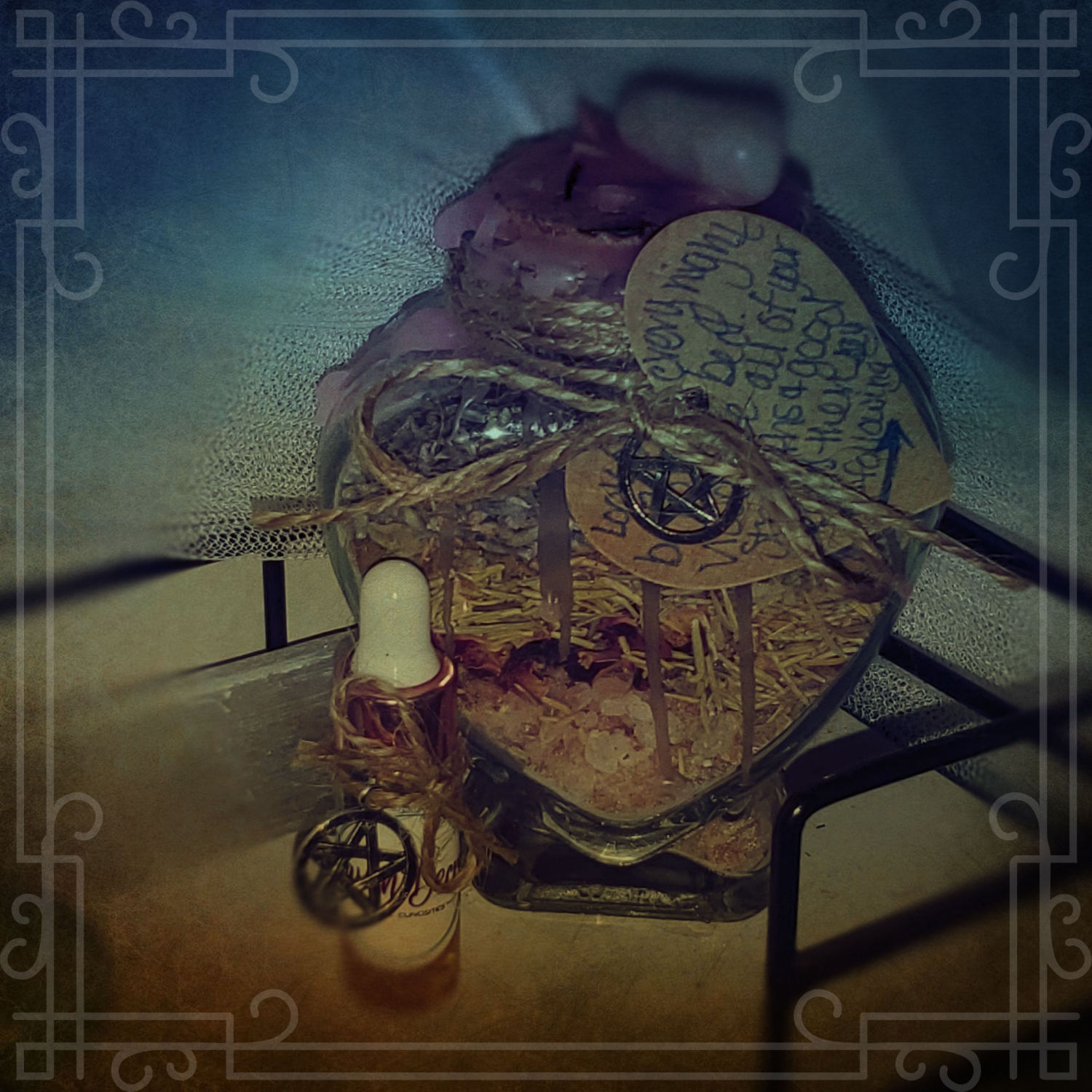 Large Custom Spell Jar w/ oil