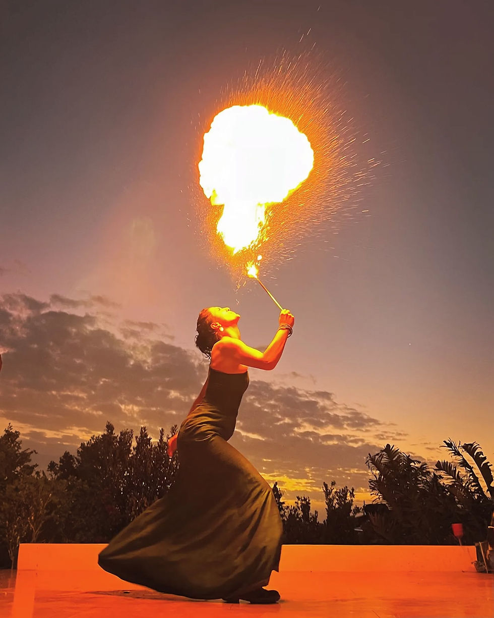 Fire breathing act – Go Flow Yourself entertainment South Africa
