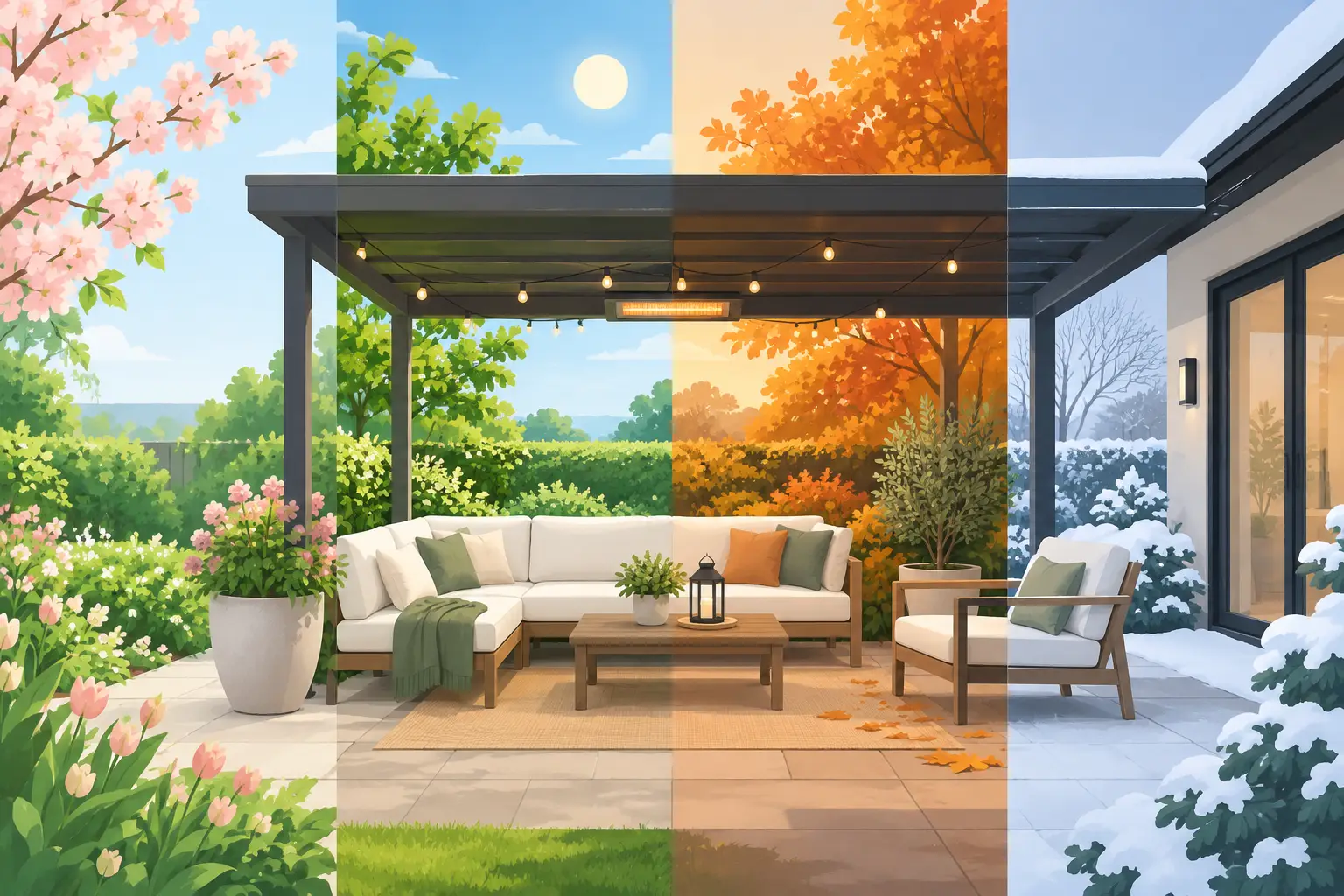 How to Plan Garden Patios for Year-Round Use