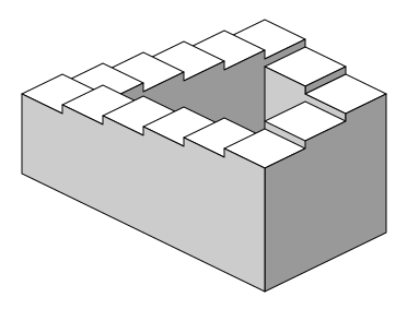 Penrose stairs, a.k.a. the "impossible staircase"