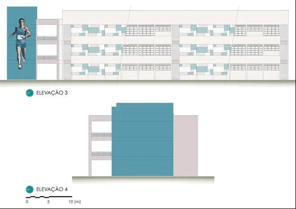 Fachadas do edifício