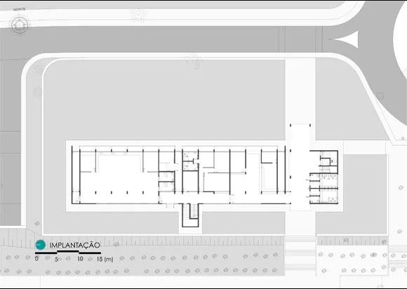 Implantação do edifício