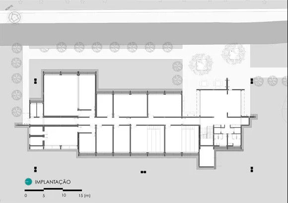 Implantação do edifício do Dep. Música da USP Ribeirão Preto