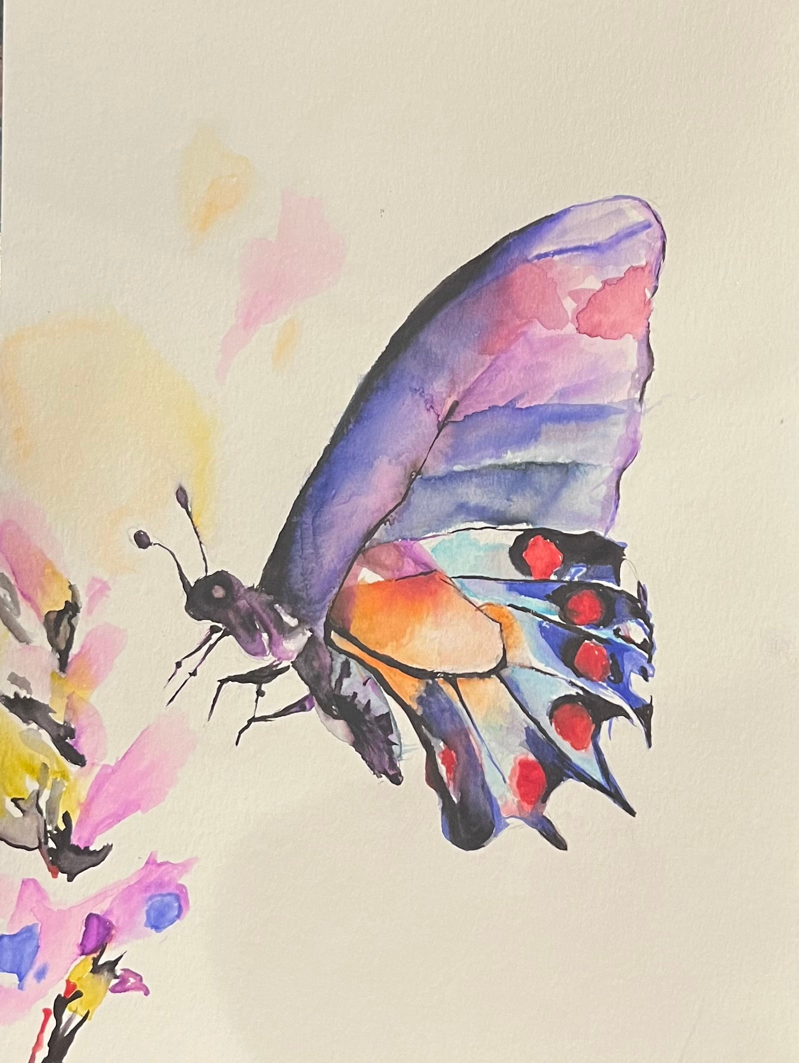 Abstract Butterfly: Art work on paper only