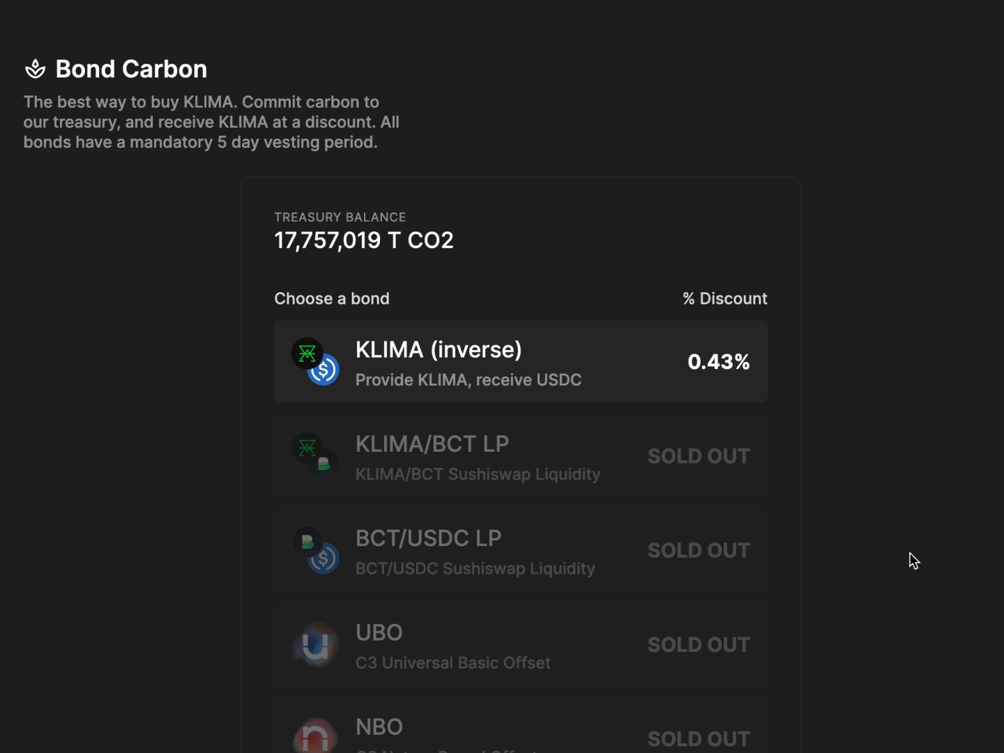 Select the inverse bonds option to begin the process.