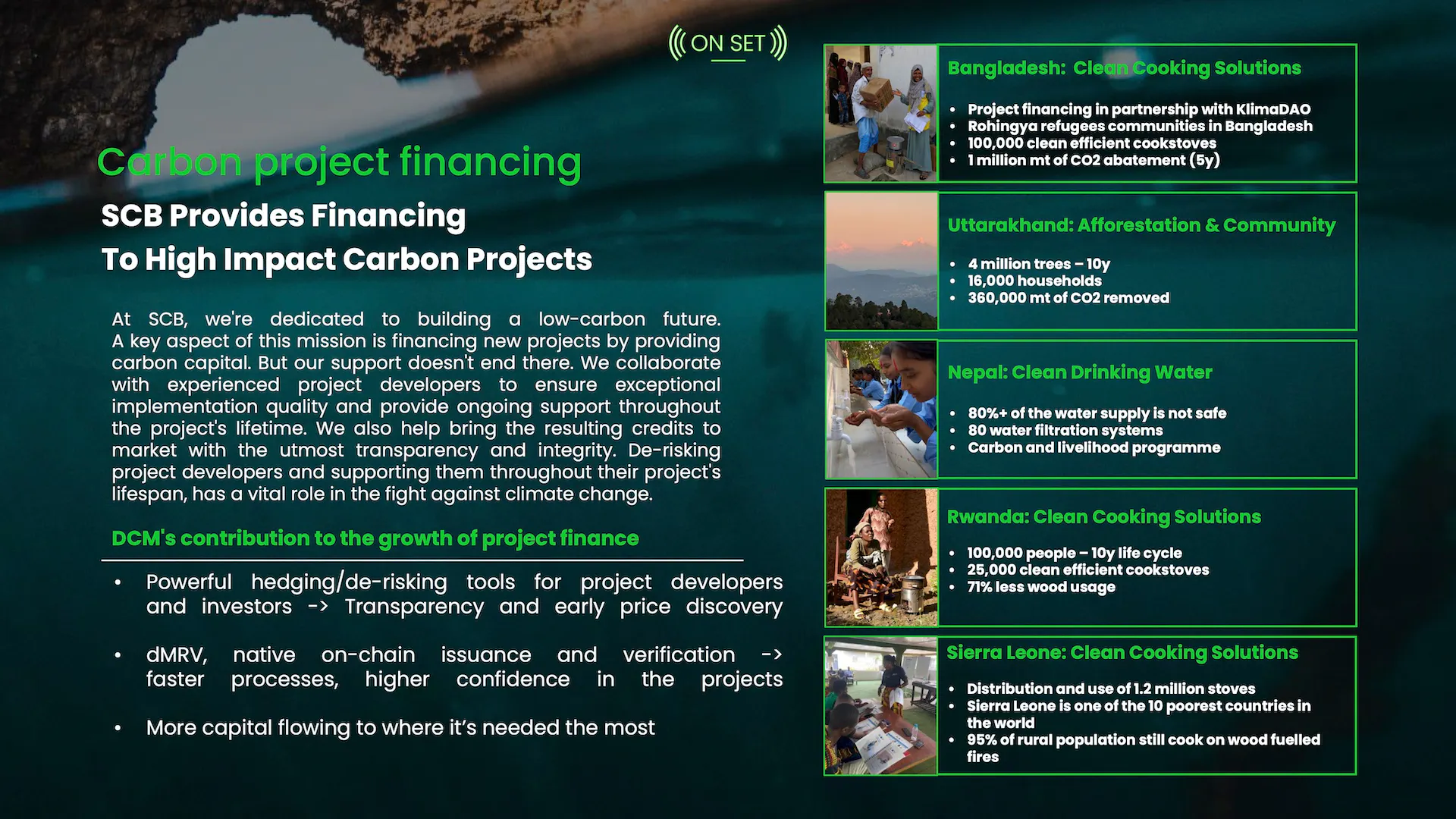 Image displaying how SCB group provides climate financing.