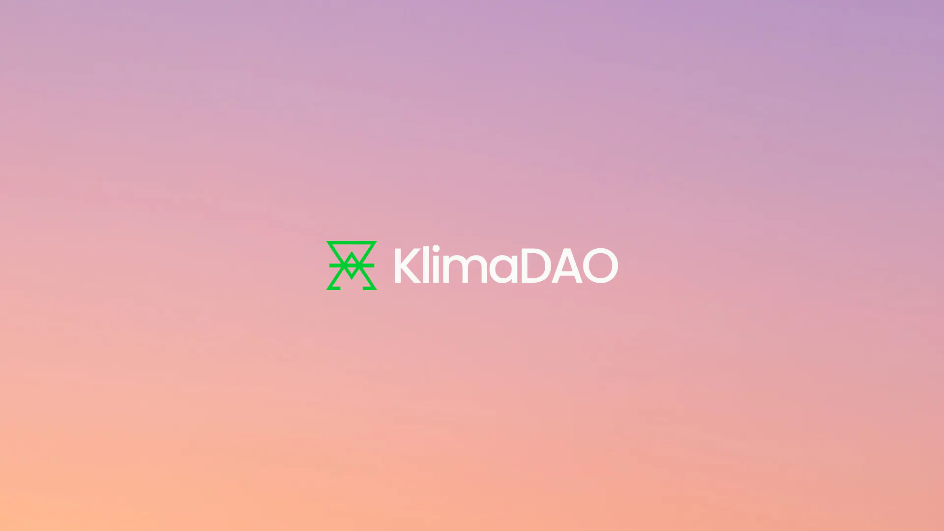 KlimaDAO's logo on a gradient background