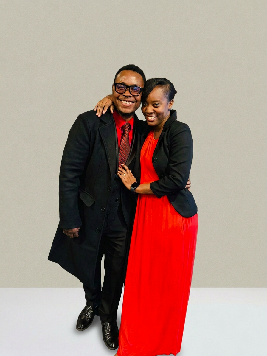 Smiling couple representing christian family support.