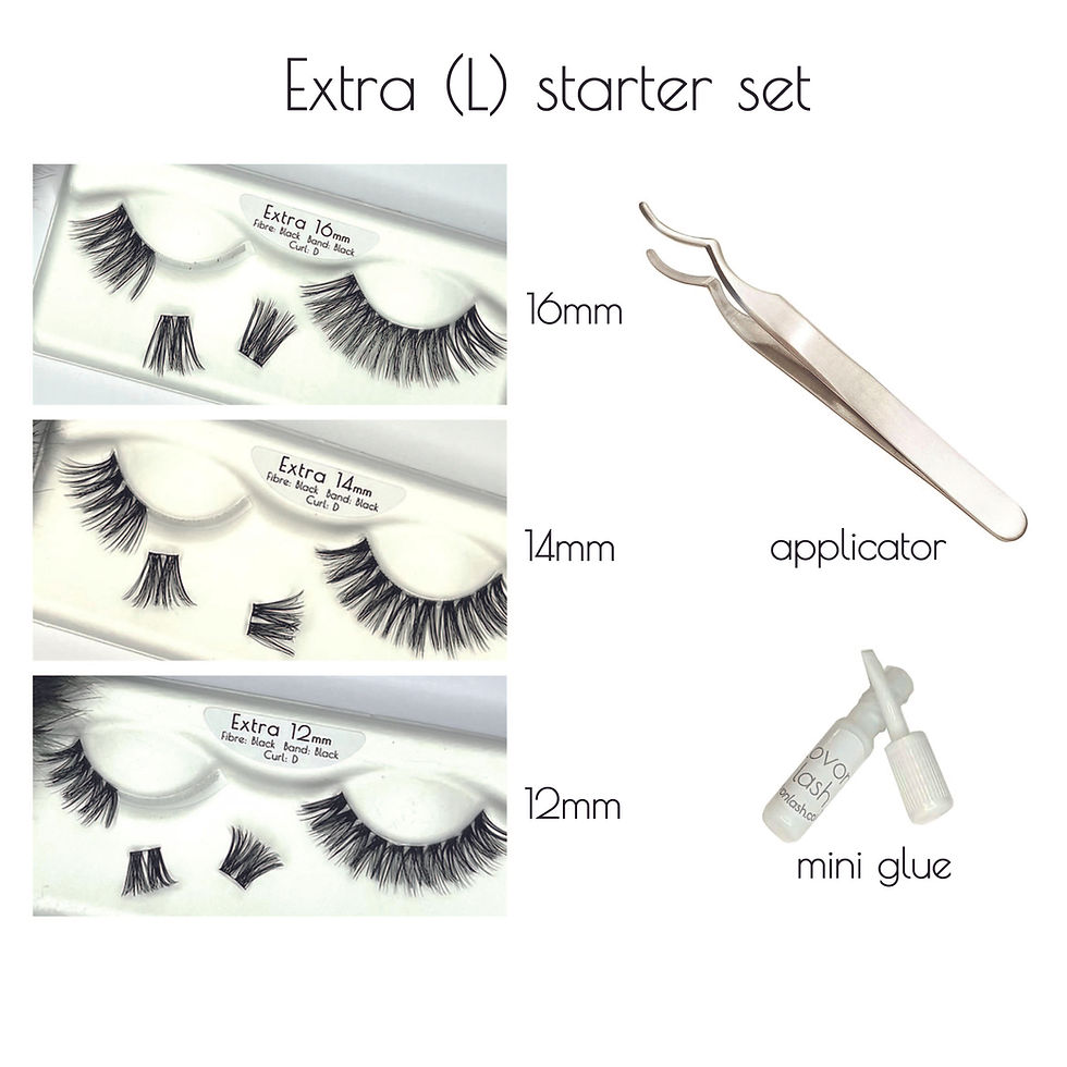 Thumbnail: EXTRA Lash Starter set  - 3 x lashes + mini glue + applicator