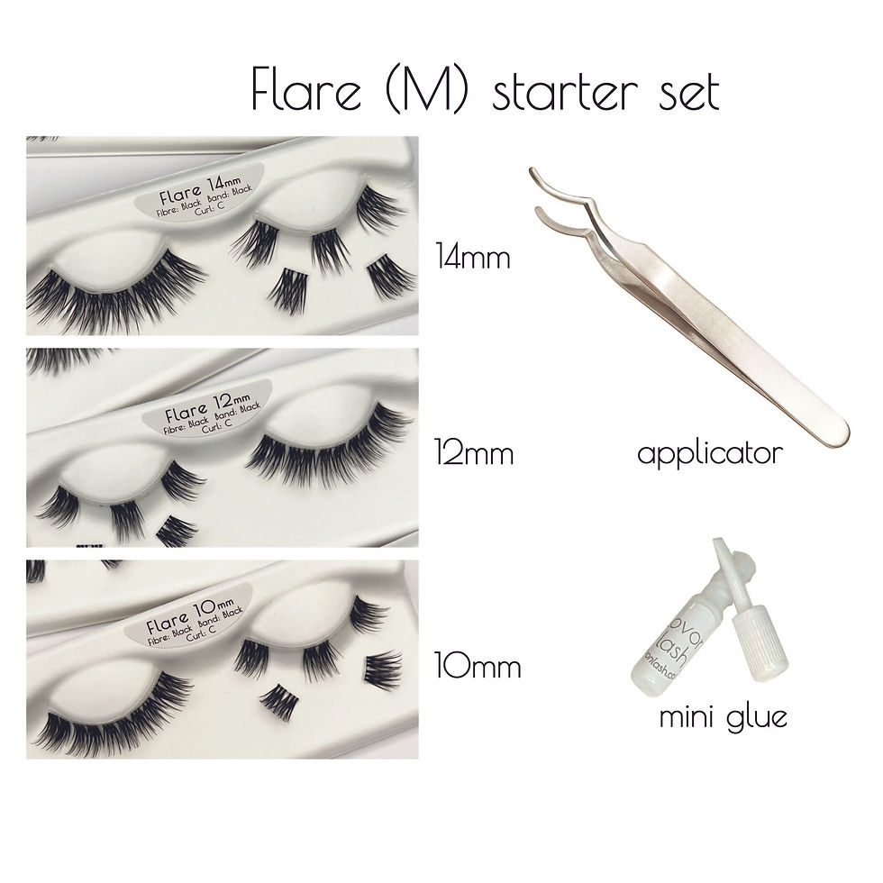 Thumbnail: FLARE Lash Starter set  - 3 x lashes + mini glue + applicator