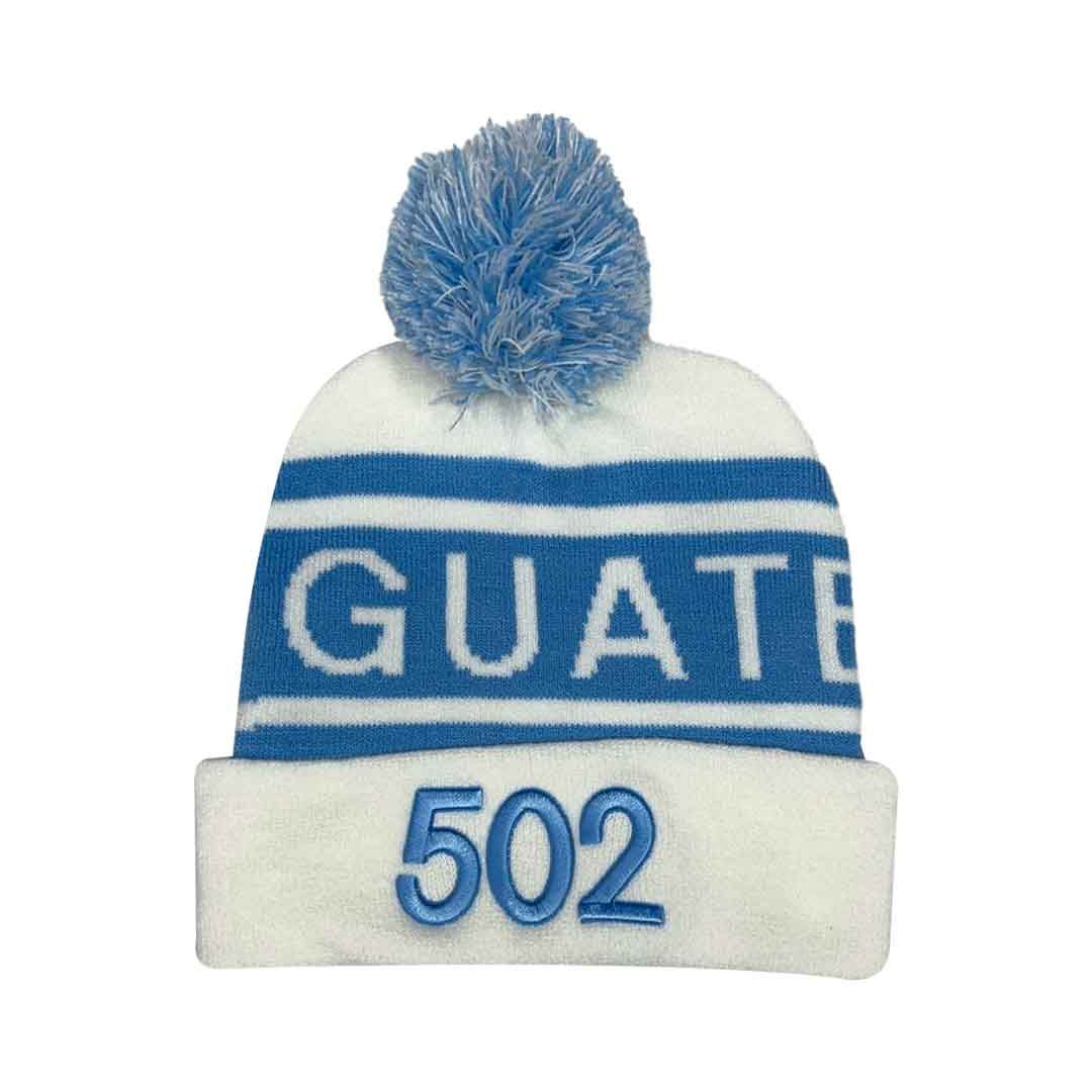 Beanies, Guate, blanco y celeste