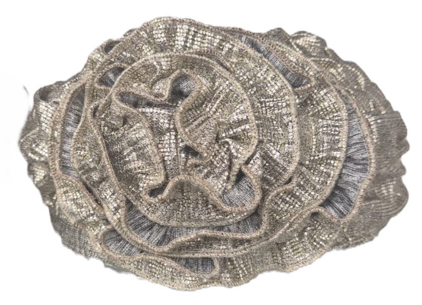 ברט מכווץ מוזהב פרח