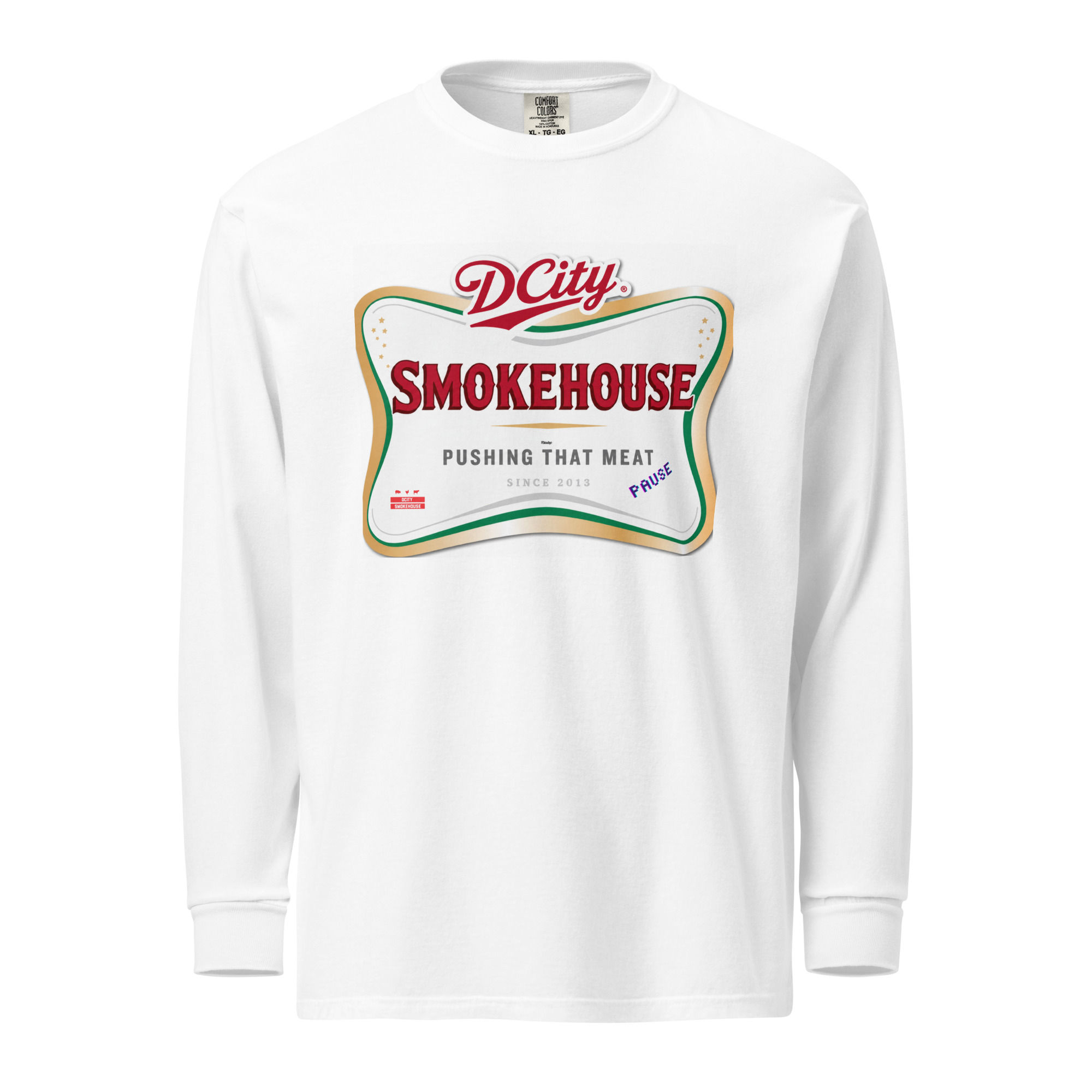 Garment-dyed heavyweight long-sleeve shirt