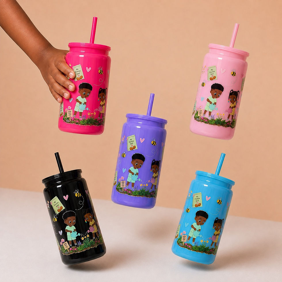 Thumbnail: "My Promise Seed" Kids Glass Tumbler with Straw