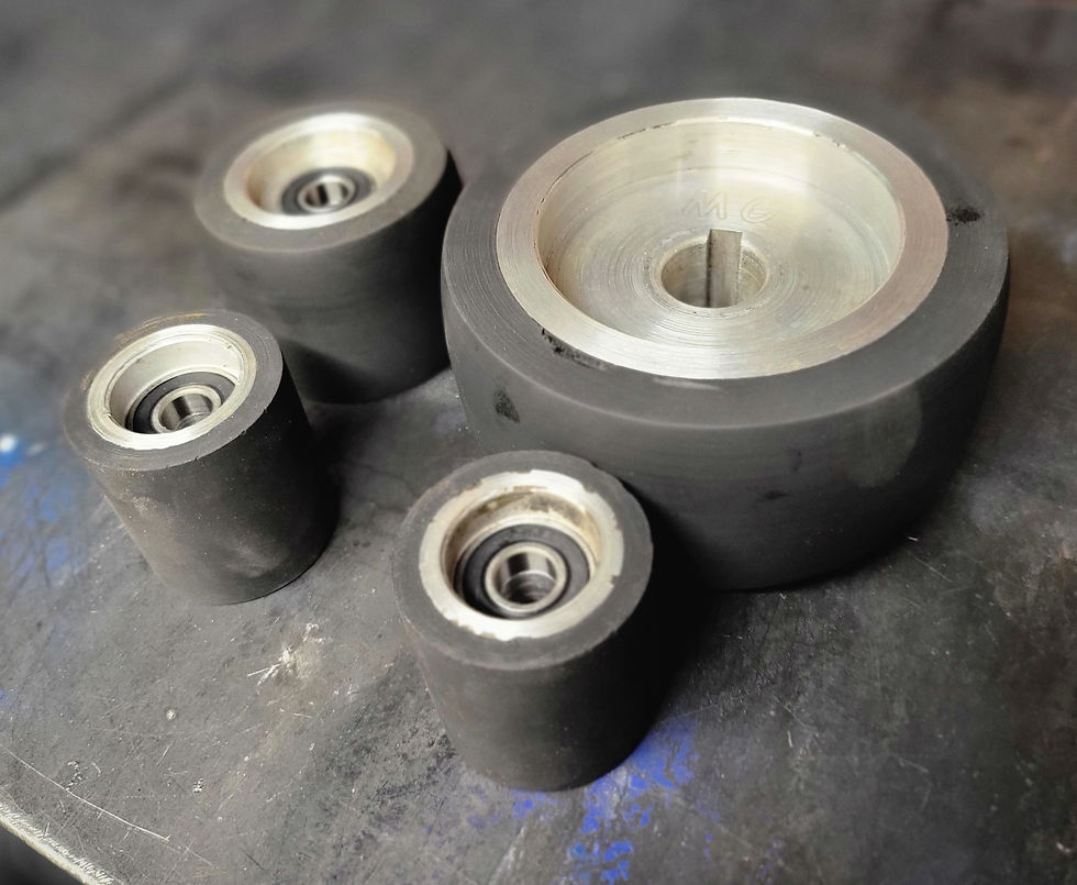 50mm Rubber wheel set