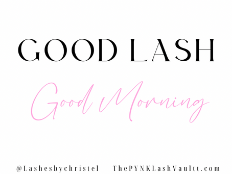 Goodmorning Love! 

 Keep your Lashes Long & Your Standards High 💕

save your spot today 😊