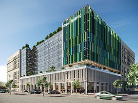 Concours national – Siège de la société Lyree Immobilier
Ce concours national à deux degrés visait la conception du nouveau siège de Lyree Immobilier, un projet ambitieux incarnant une vision architecturale moderne et fonctionnelle. Classé deuxième au classement final, ce projet a été développé selon une approche intégrant les dernières avancées en modélisation BIM.
Dans le cadre de ce concours, j’ai assuré la modélisation de la maquette numérique sur Revit, garantissant une gestion optimisée des données architecturales et techniques. Cette approche BIM a permis une coordination efficace entre les différentes disciplines et une meilleure anticipation des contraintes du projet. J’ai également pris en charge l’élaboration des rendus 3D, mettant en valeur les choix esthétiques et l’intégration du bâtiment dans son environnement.