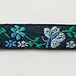 飾り:蝶と花青
