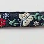 飾り:蝶と花黒