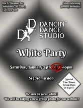 Dancin' Dance Studio White Party Ad