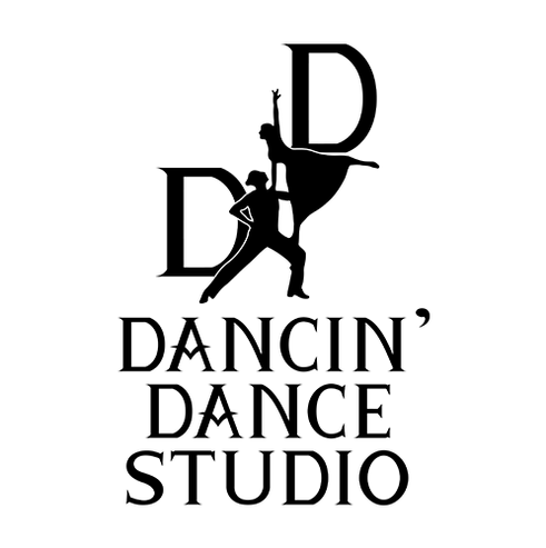 Dancin' Dance Studio Logo Vertical Layout