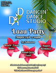 Dancin' Dance Studio Luau Party Ad