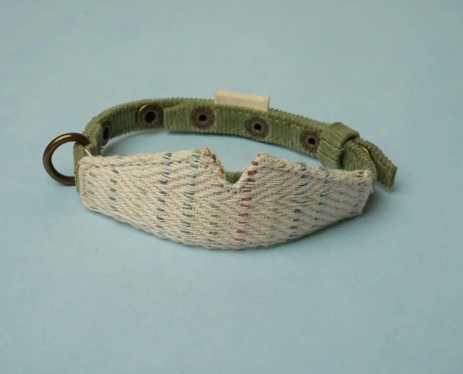 Indie Good Handloom Collar For Cat - spring green