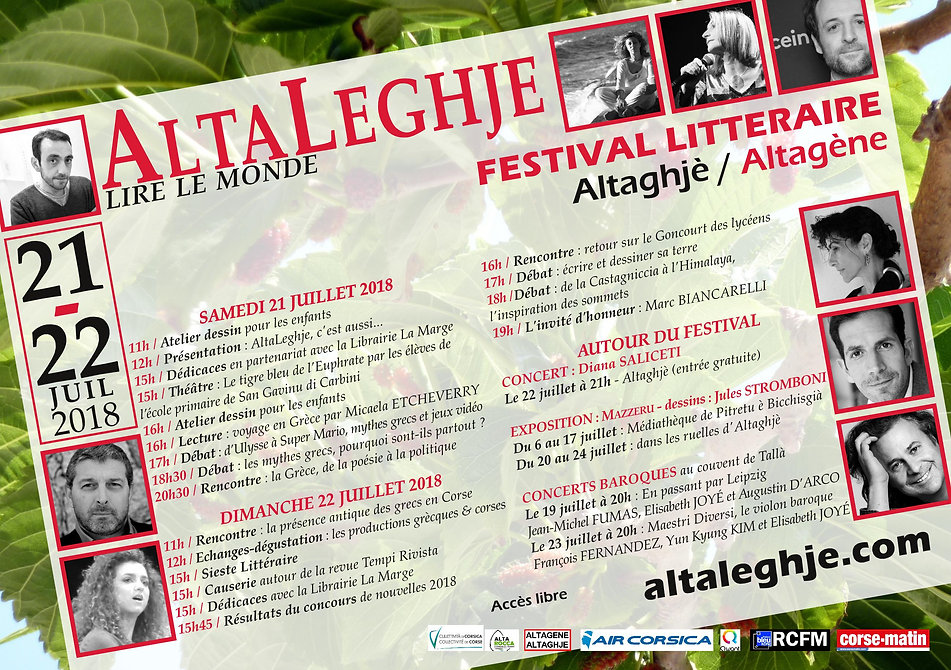 Le festival littéraire #4 / Corse-du-Sud - Alta Rocca - Altagène / AltaLeghje 2018