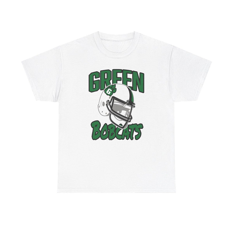 Green Bobcats Triple Option Cotton T-Shirt