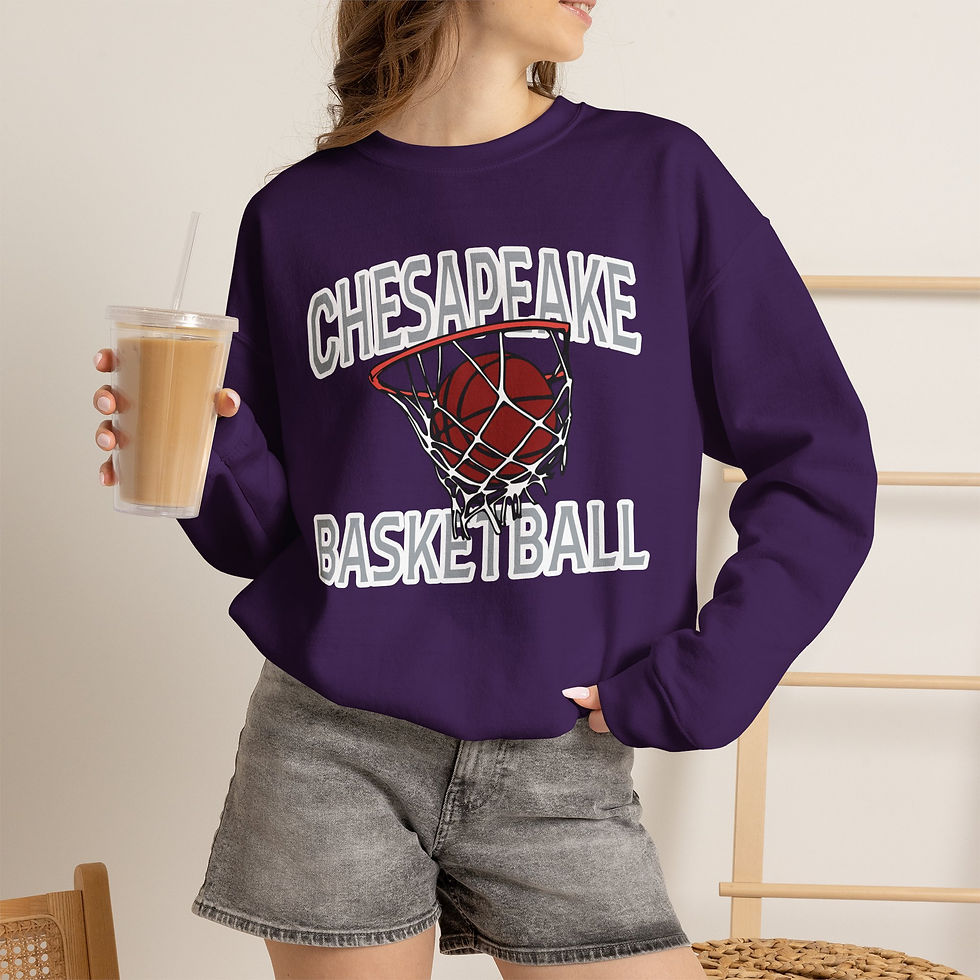 Thumbnail: Chesapeake 90's Retro Basketball 2.0 Crewneck Sweatshirt