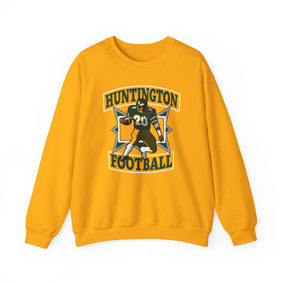 Huntington 80's Retro Football Crewneck Sweatshirt